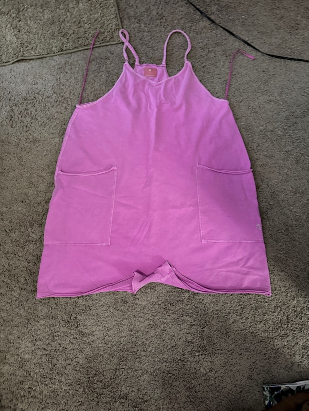 FP Movement by Free People Pink Romper with Front Pockets